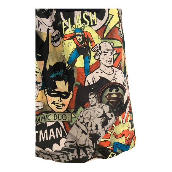DC Comics Swim Trunks Men Size 32 Black Retro Batman Robin Superman Board Shorts - Picture 8 of 14
